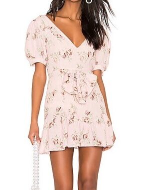 LoveShackFancy Lena dress in pink canopy blush floral print
